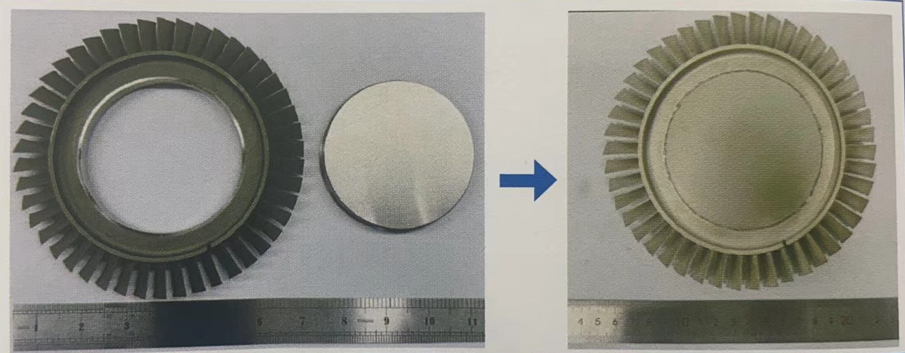 Double Alloy Monolithic Disc Hot Isostatic Pressure Diffusion Connection